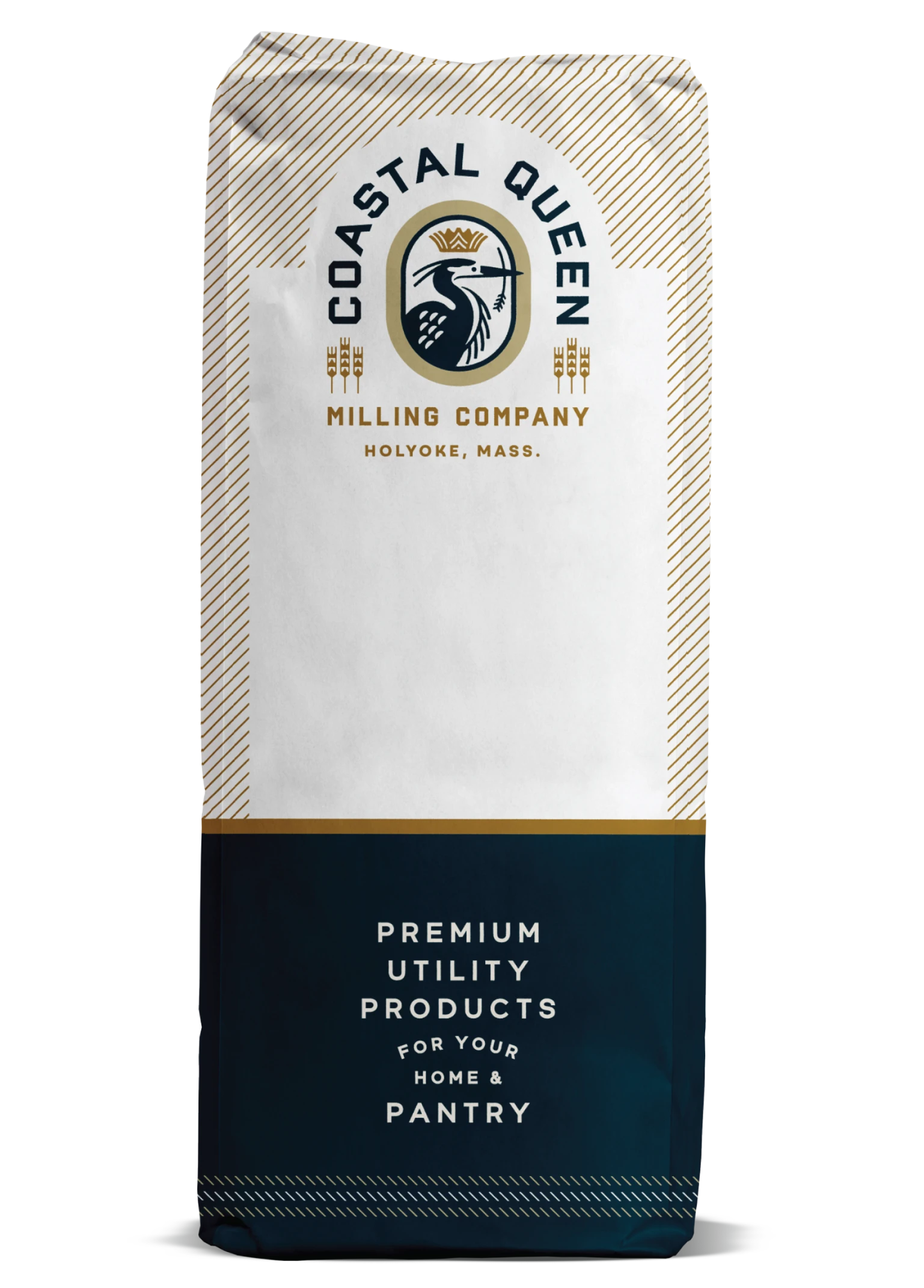 Coastal Queen flour bag side view